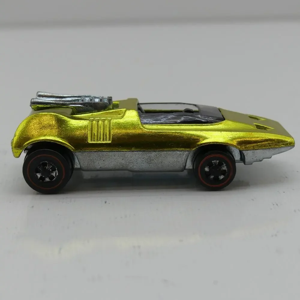 1969 Hot Wheels Peeping Bomb Redline Gold USA Original Vintage Die-Cast Car